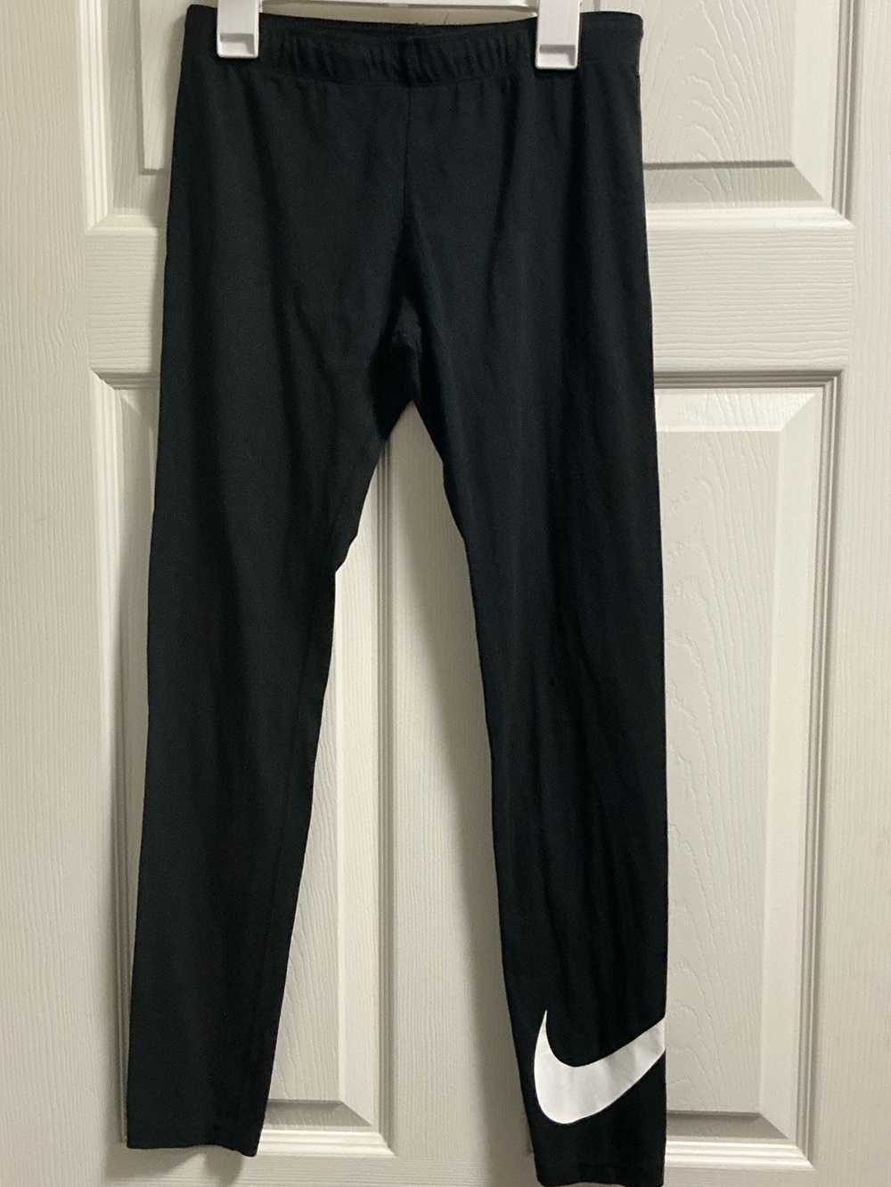 Nike Black Leggings with White Swoosh - Kids (NWOT)